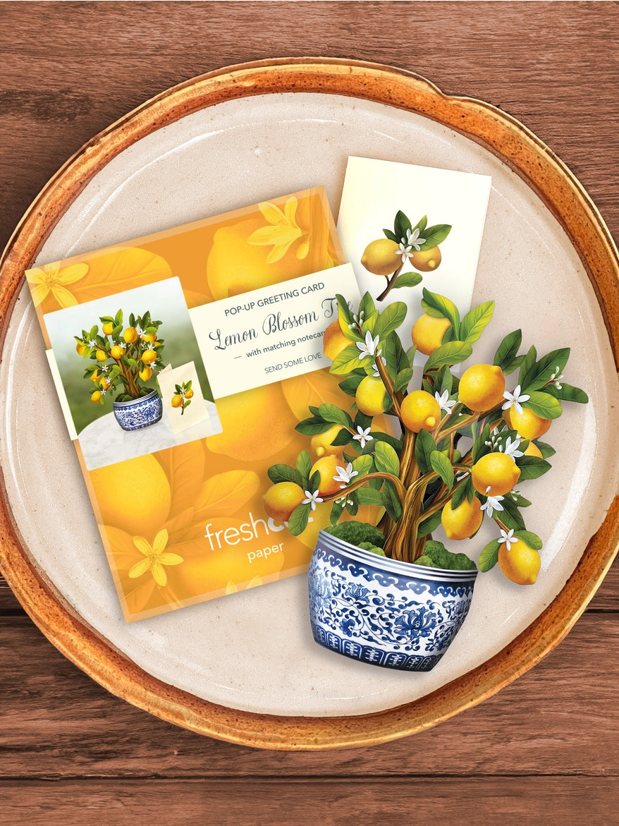 Lemon Blossom Tree Mini Pop-Up Card