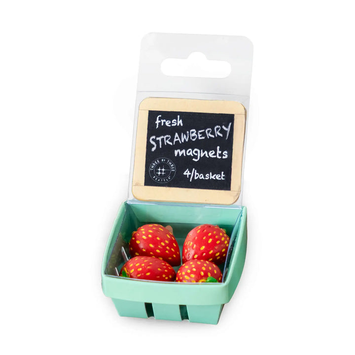 Strawberry Magnets | Set of 4