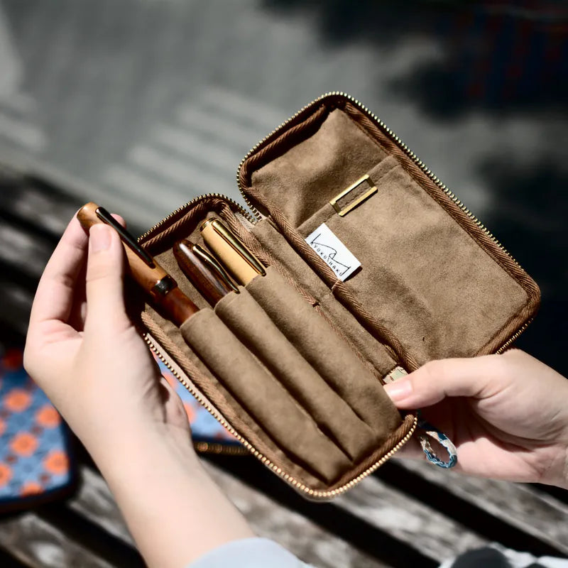 Siraya 3 Pens Zipper Case | Khaki