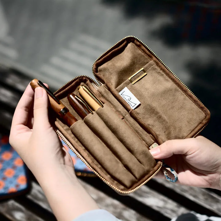 Siraya 3 Pens Zipper Case | Khaki