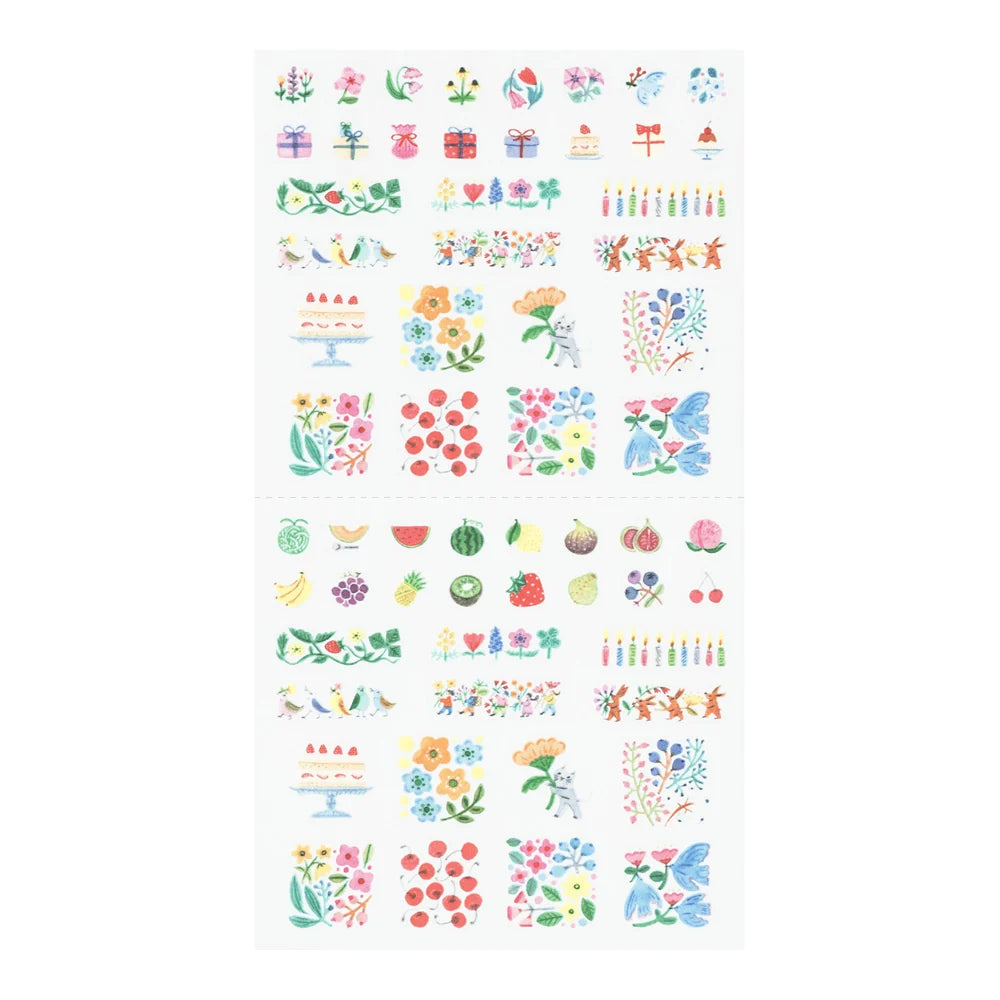 Midori Margin Flower Sticker Collection