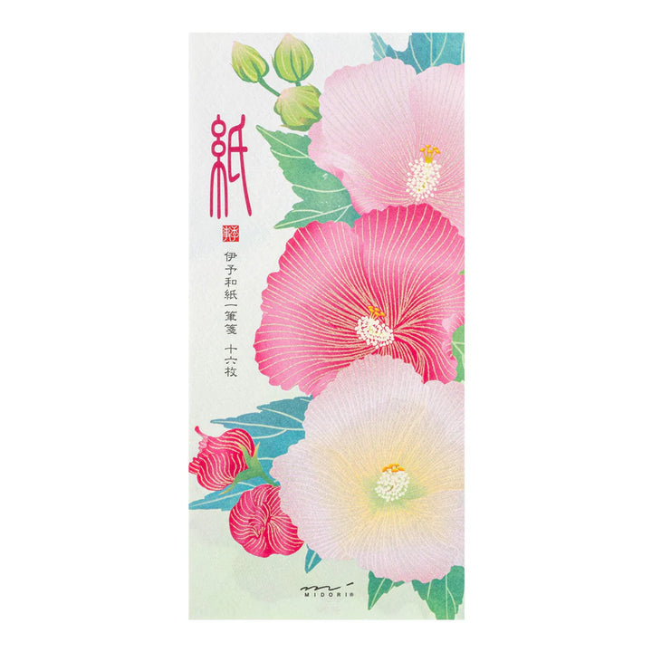 Confederate Rose Message Pad | Gold-Foiled Iyo Washi Paper