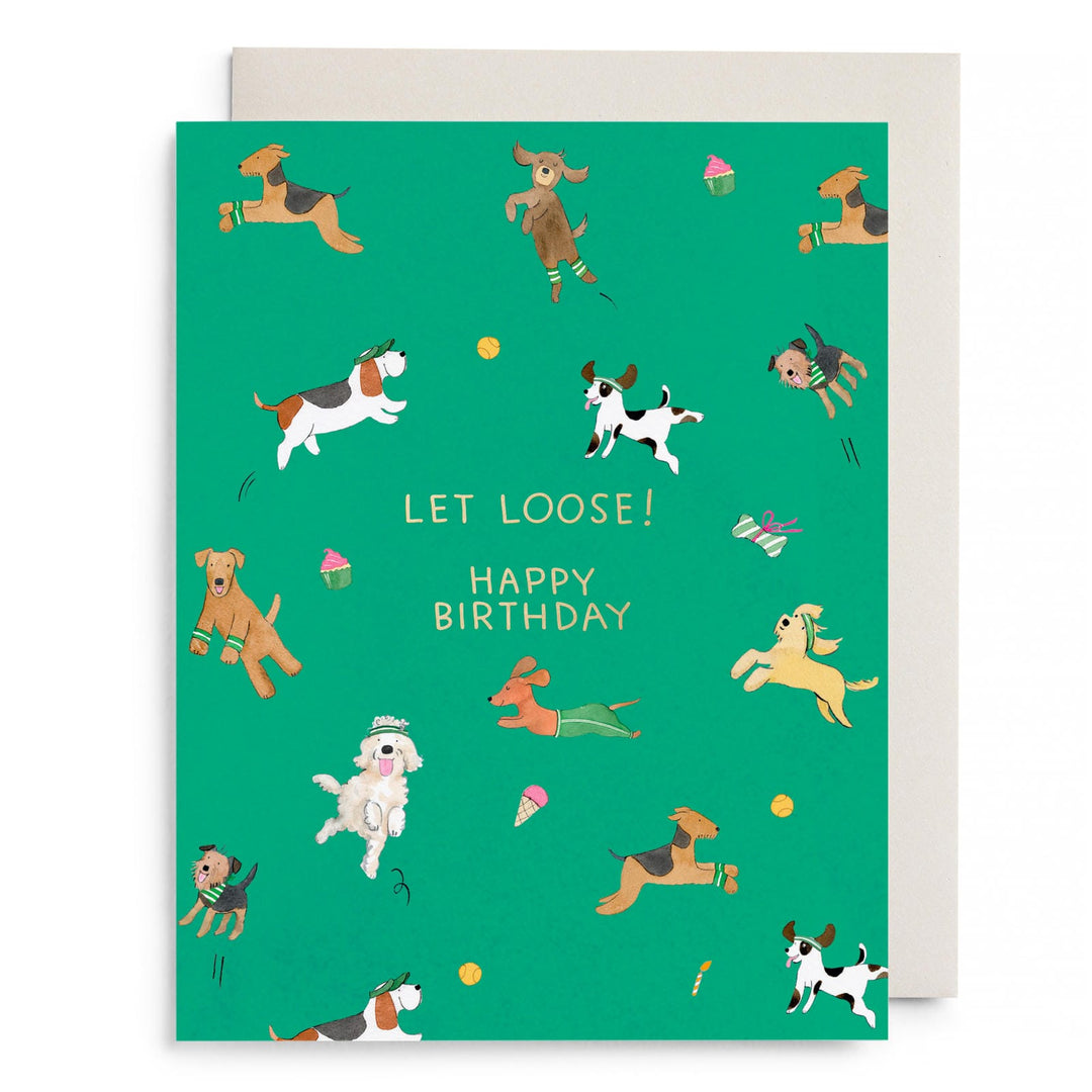 Off Leash Birthday | Greeting Card
