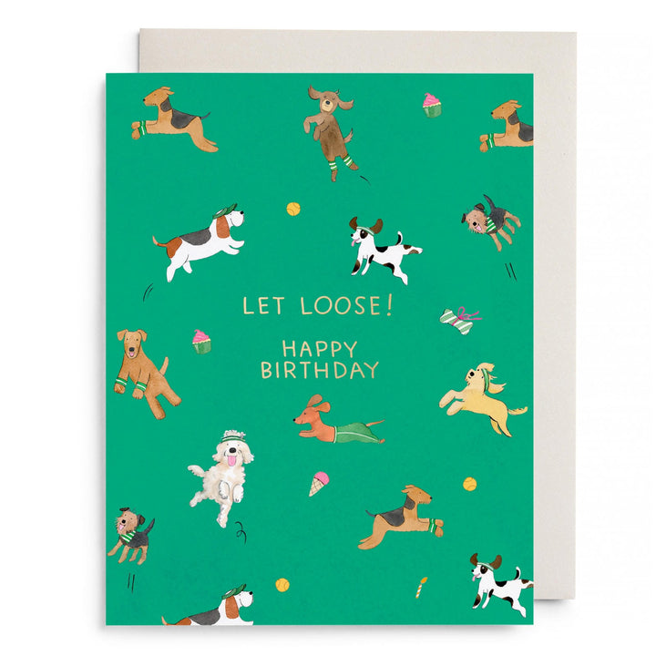 Off Leash Birthday | Greeting Card