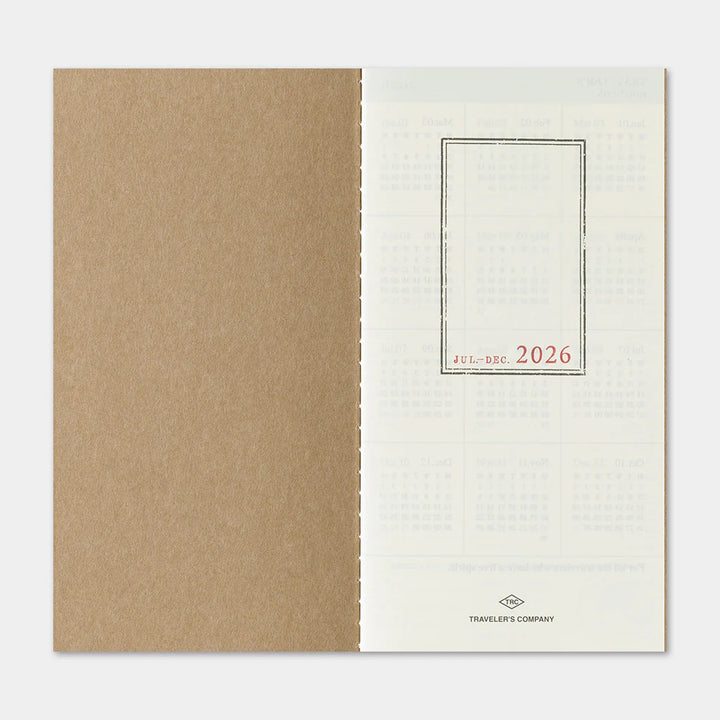 2026 Second Half Traveler's Weekly Vertical Planner | Regular Size | July - December