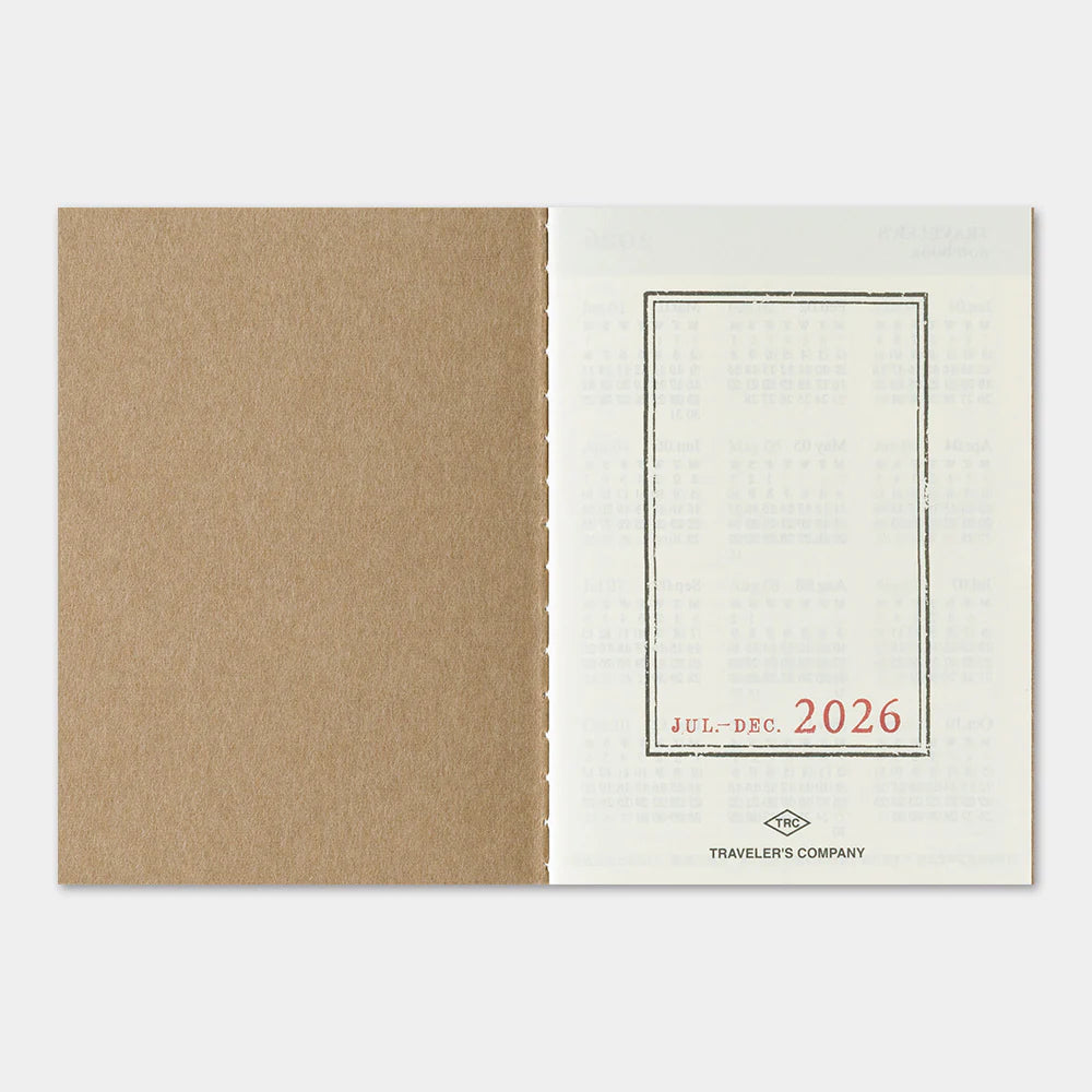 2026 Second Half Traveler's Weekly Planner | Passport Size | July - December
