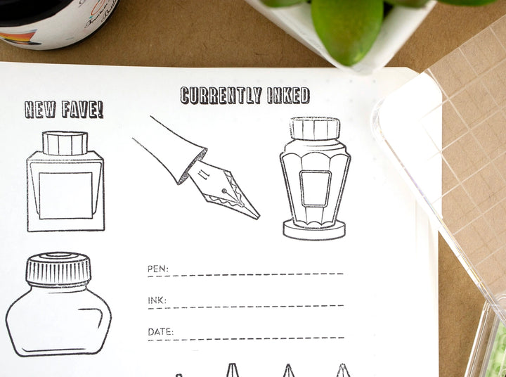 Nib and Ink Clear Stamp Set