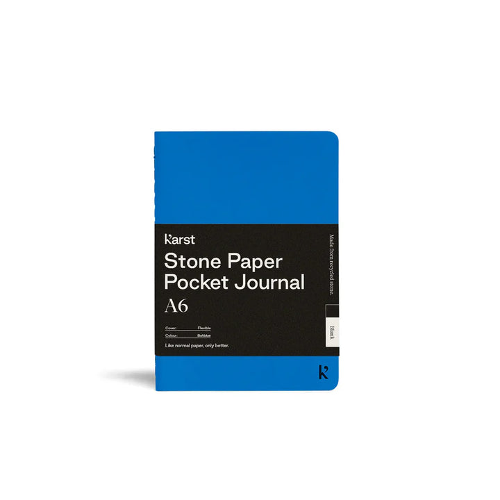 Bolt Blue Softcover Stone Notebook | A6 Blank