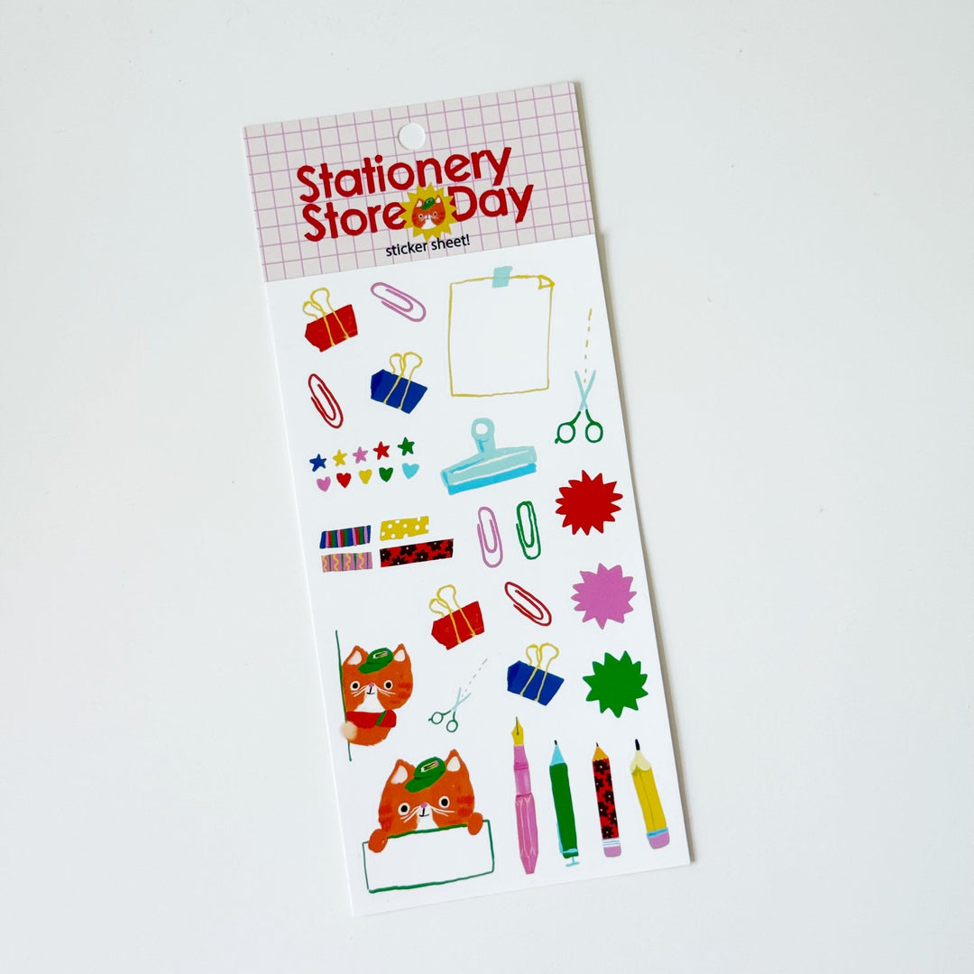 Cat Cashier Sticker Sheet