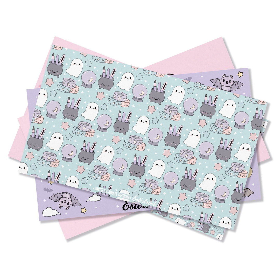 Pastel Halloween Blotter Paper