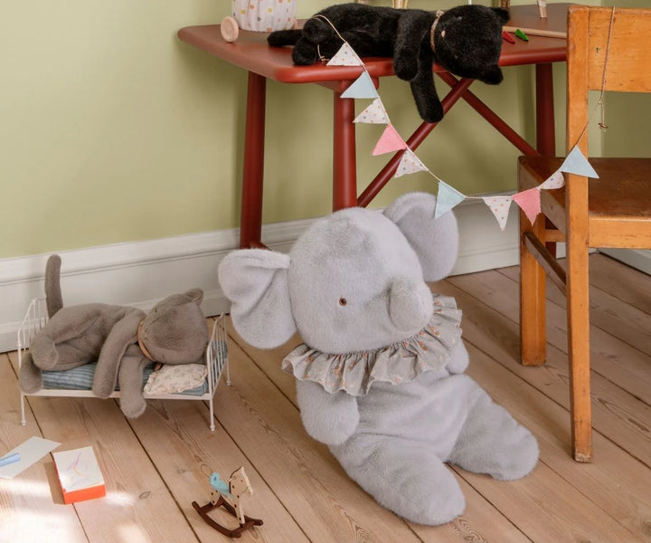 Big Elephant Plush | Blue Grey