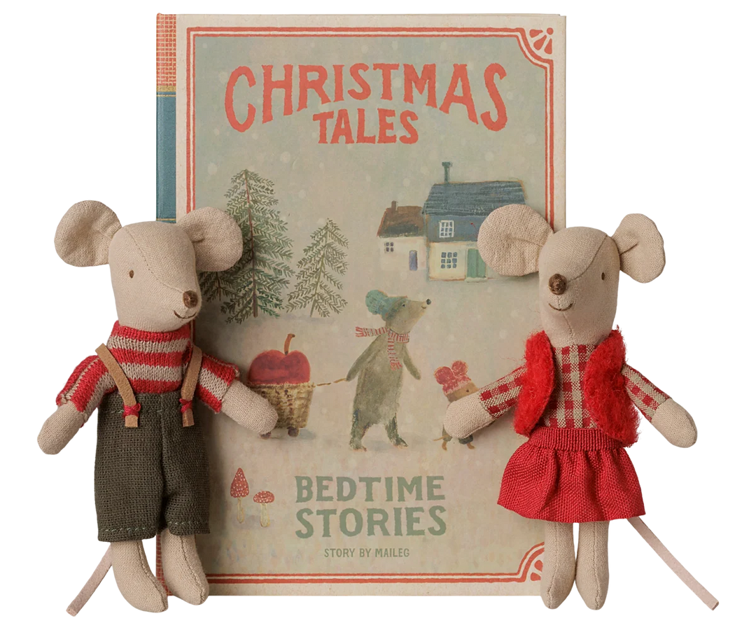 Maileg Christmas Twin Mice | Little Brother and Little Sister