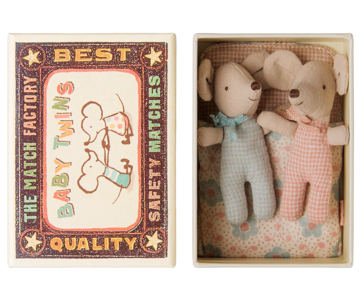 Baby Twins Mice in a Matchbox | Checker
