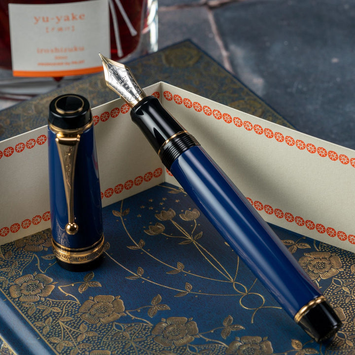 Custom Urushi Prussian Blue Fountain Pen