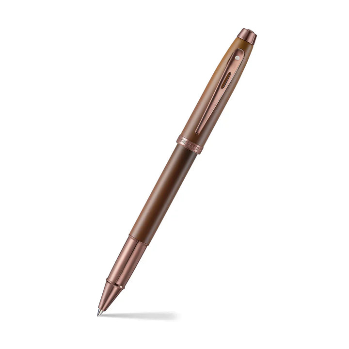 Sheaffer 100 9374 Coffee Edition Rollerball Pen | Matte Brown with Regal Brown PVD Trim