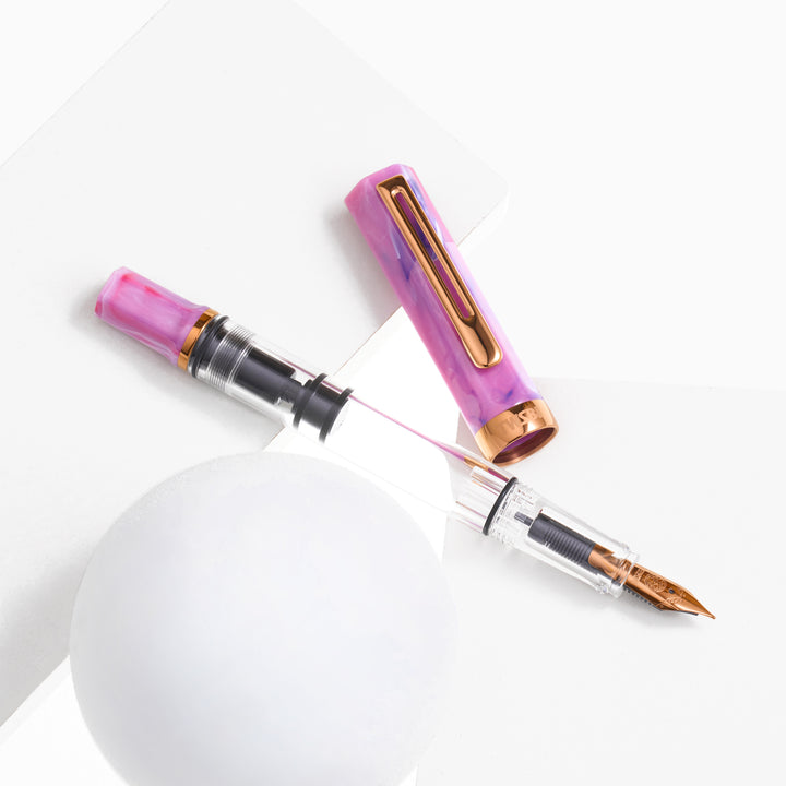 ECO Fountain Pen | Fluorite Purple with Bronze