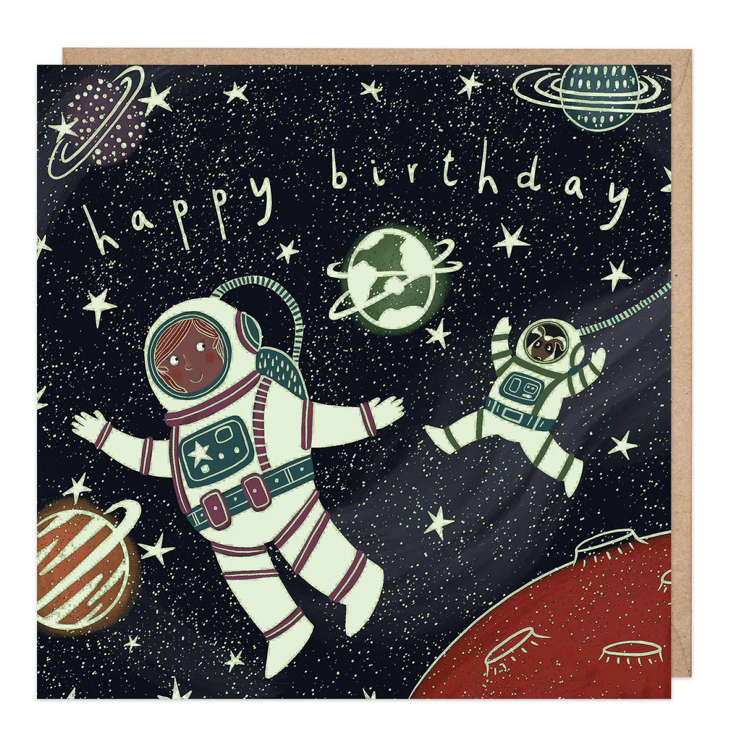 Glow In The Dark Space Adventure | Greeting Card*