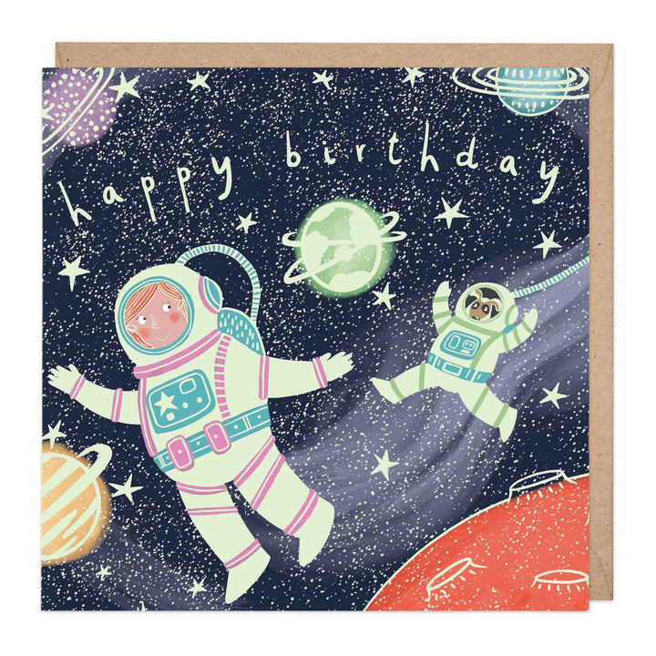 Glow In The Dark Space Adventure | Greeting Card*