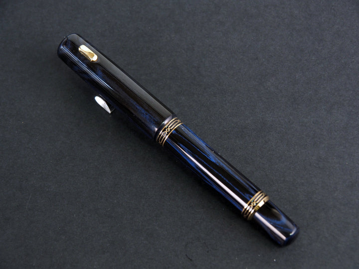 Hakkenden x Fine Writing International Fountain Pen | Deep Blue Ebonite | Limited Edition
