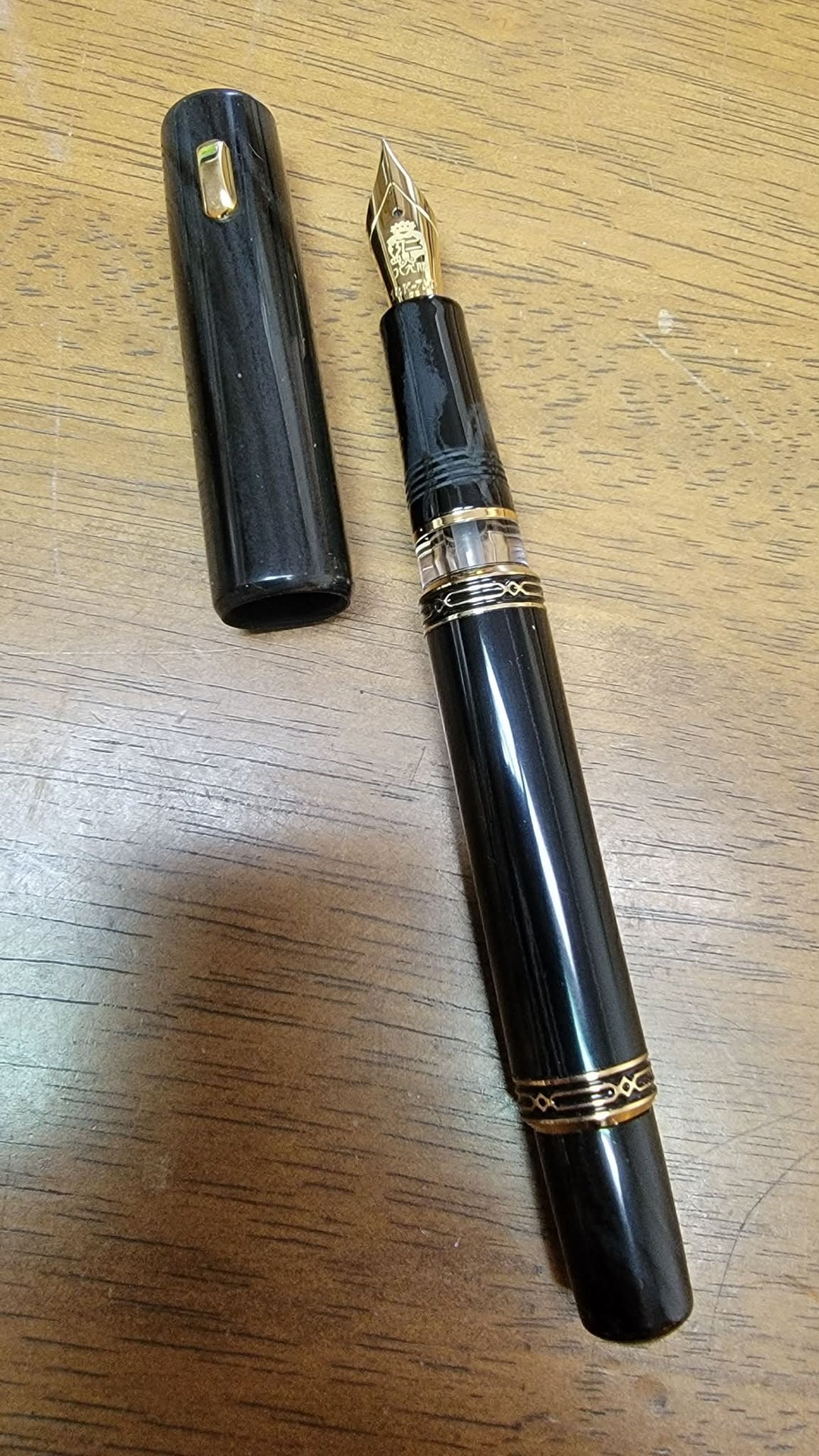 Hakkenden x Fine Writing International Fountain Pen | Black Ebonite | Limited Edition