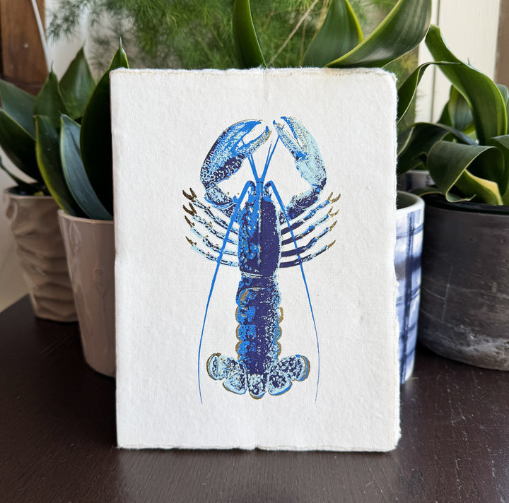 Blue Lobster Parchment Paper A5 Notebook