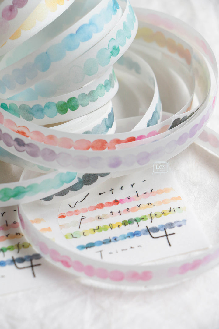 LCN Watercolor Pattern 4 Washi Tape