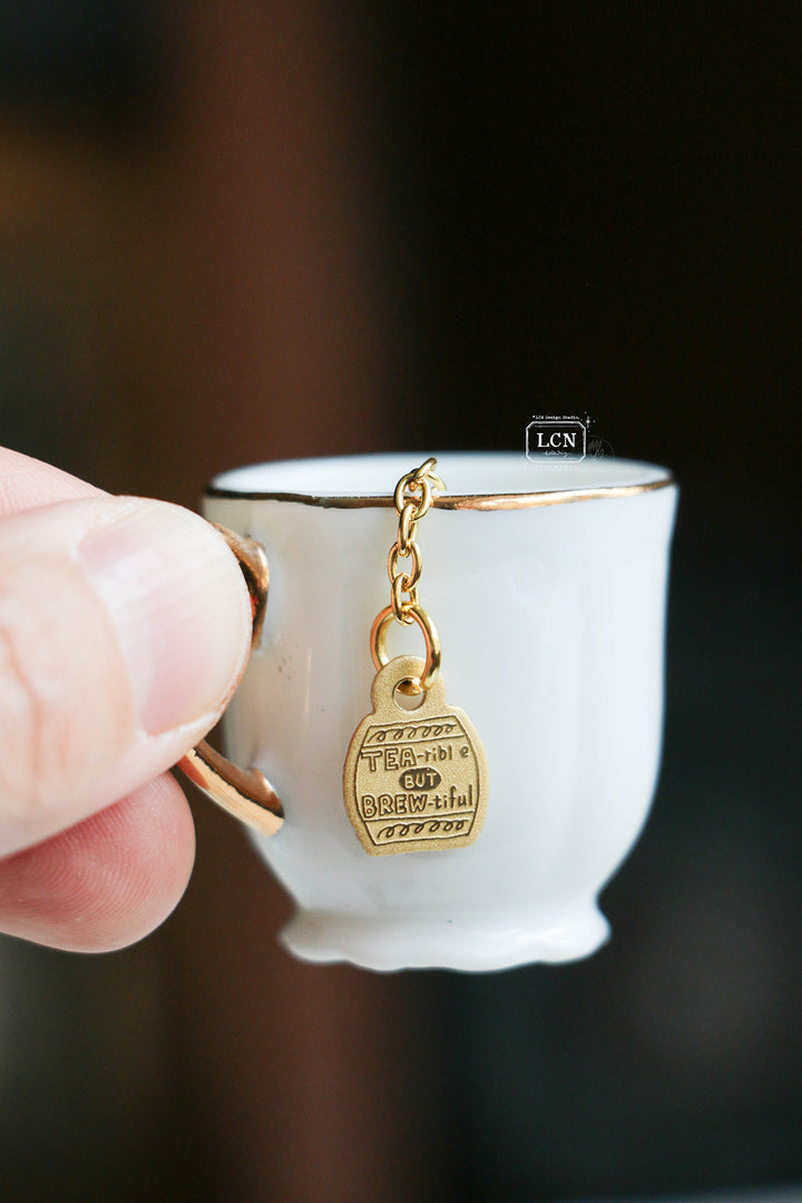 LCN Mystery Tea Bag Brass Charm