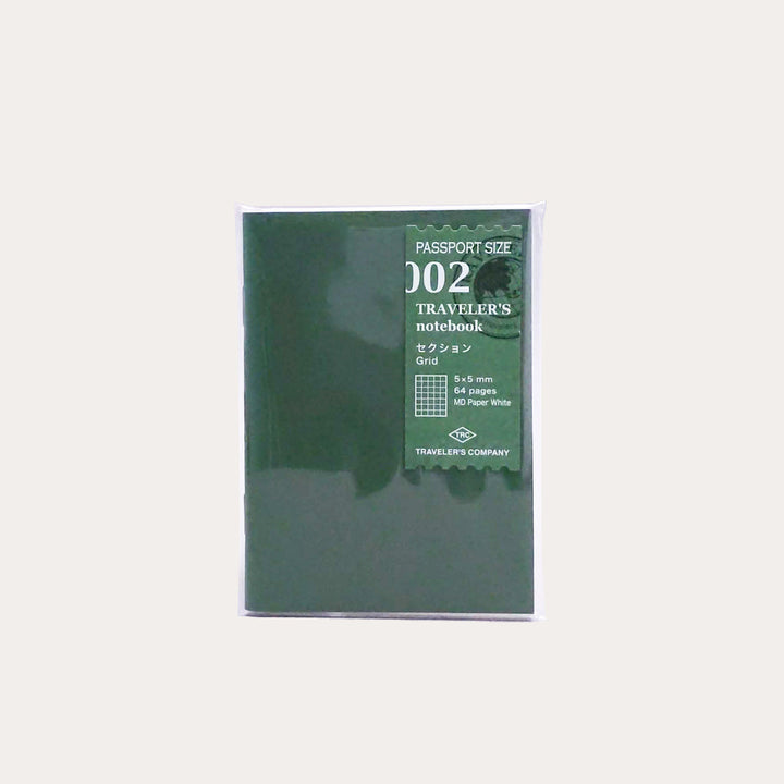 TRAVELER'S notebook 002 Grid Notebook | Passport Size