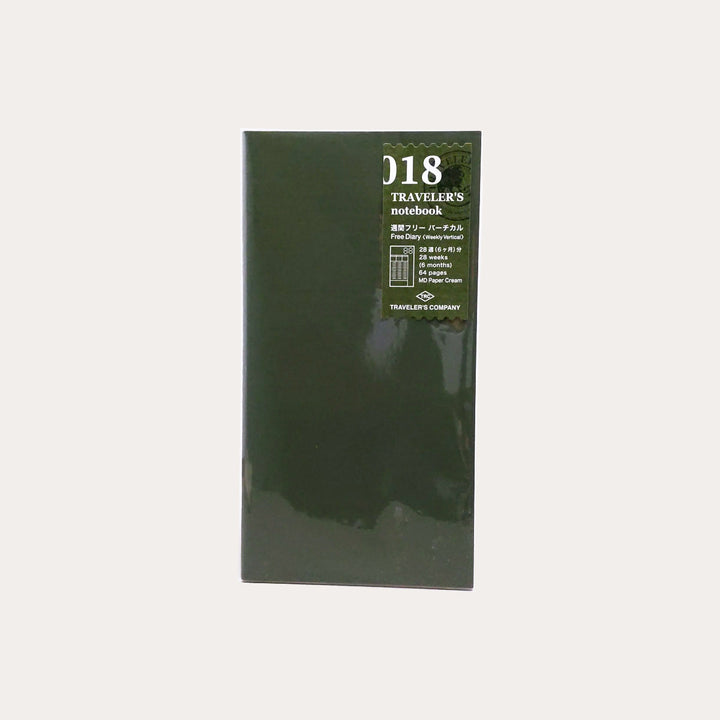 TRAVELER'S notebook 018 Free Diary Weekly Vertical Planner | Regular Size