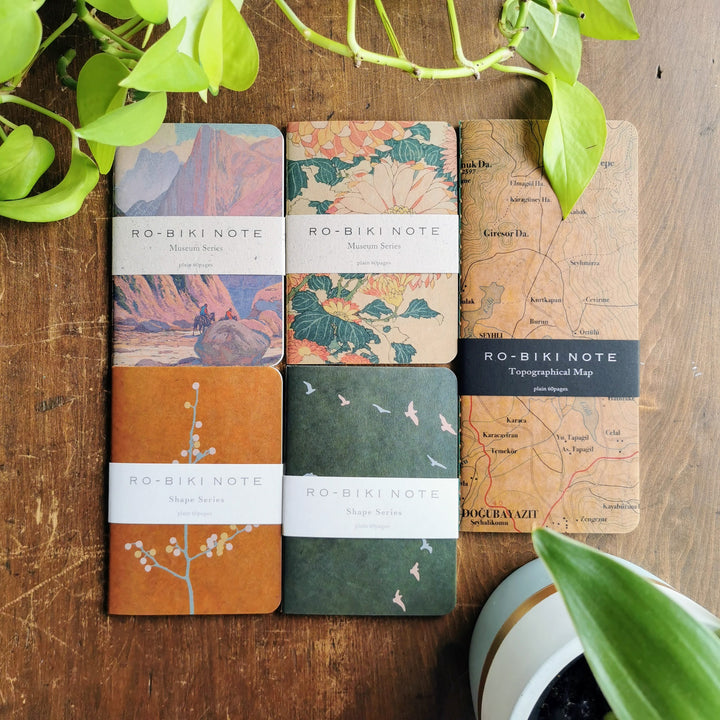 Ro-Biki Museum Notebook | Dot Grid | Branch Flowers
