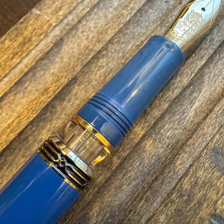 Hakkenden x Fine Writing International Fountain Pen | Blue Ebonite | Limited Edition