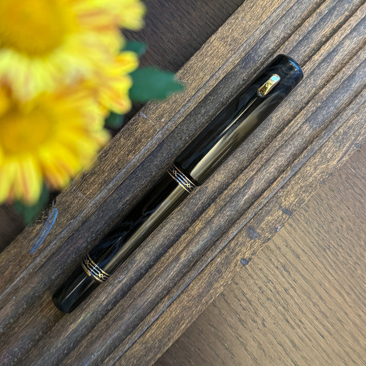 Hakkenden x Fine Writing International Fountain Pen | Black Ebonite | Limited Edition