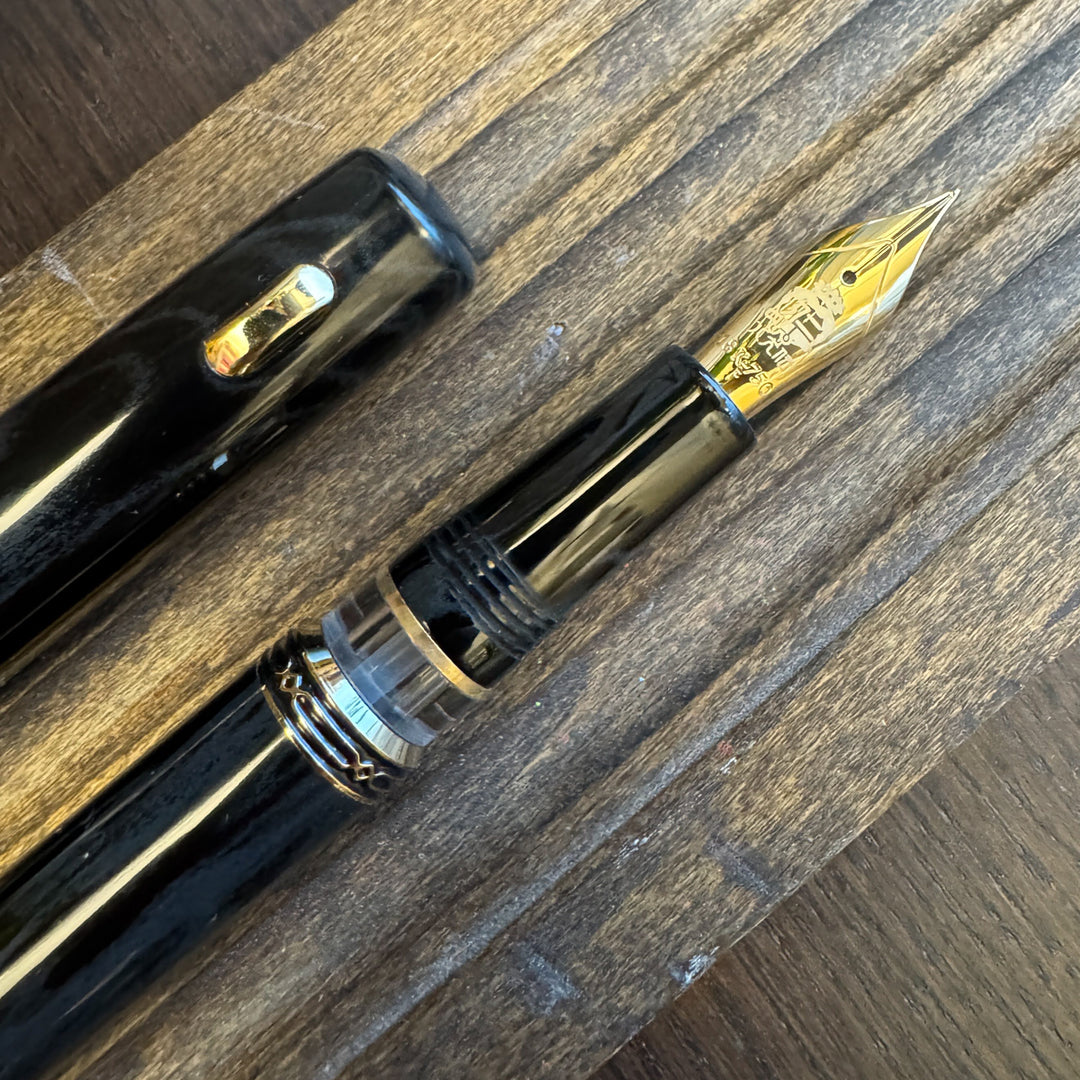 Hakkenden x Fine Writing International Fountain Pen | Black Ebonite | Limited Edition
