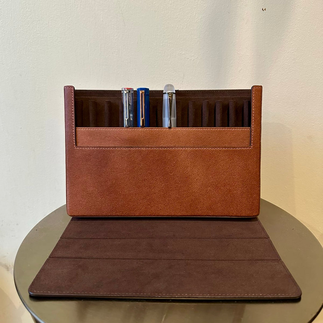 Wild Elk Leather Pen Case for 12 Pens