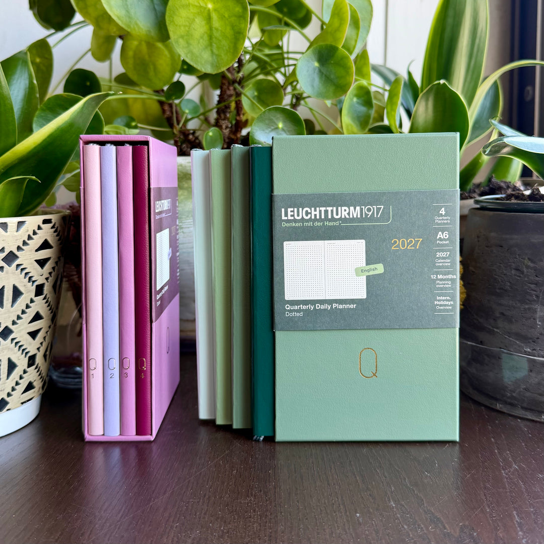 Shades of Rose 2027 Pocket Daily Planner | Quarterly Set | Dot Grid