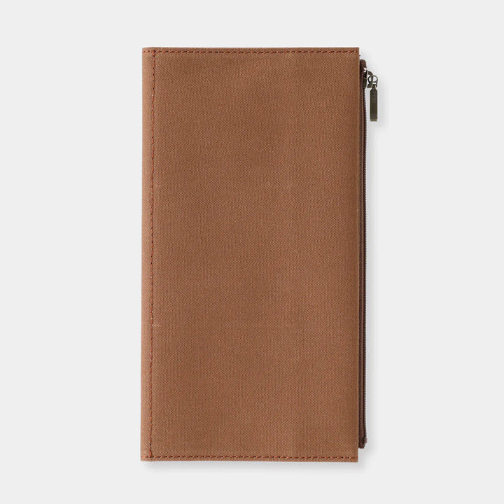 TRAVELER'S notebook Cotton Zipper Case | Regular Size | Coffee