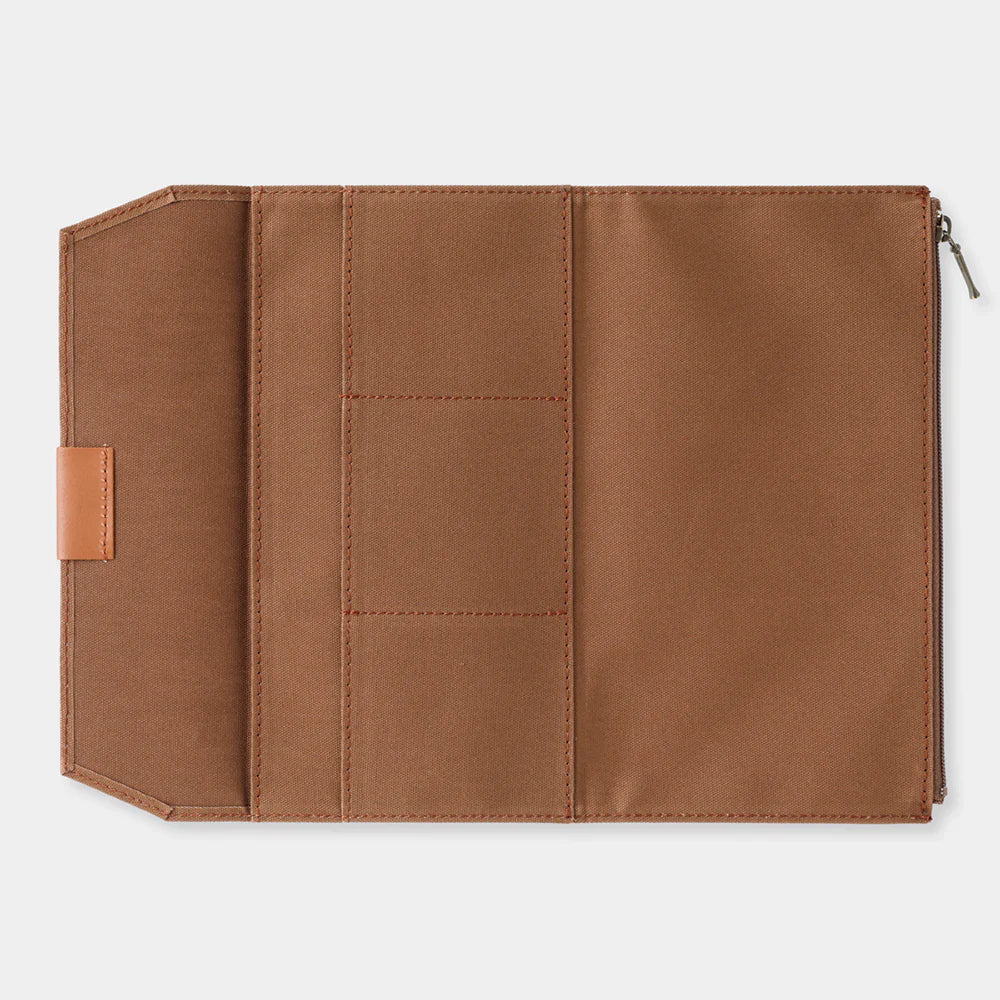 TRAVELER'S notebook Cotton Zipper Case | Regular Size | Coffee
