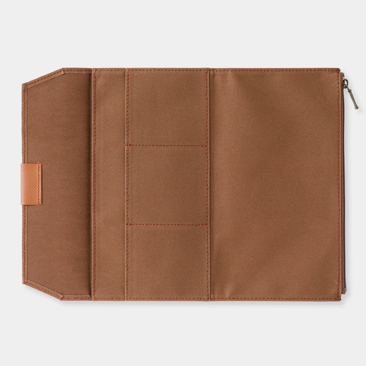 TRAVELER'S notebook Cotton Zipper Case | Regular Size | Coffee