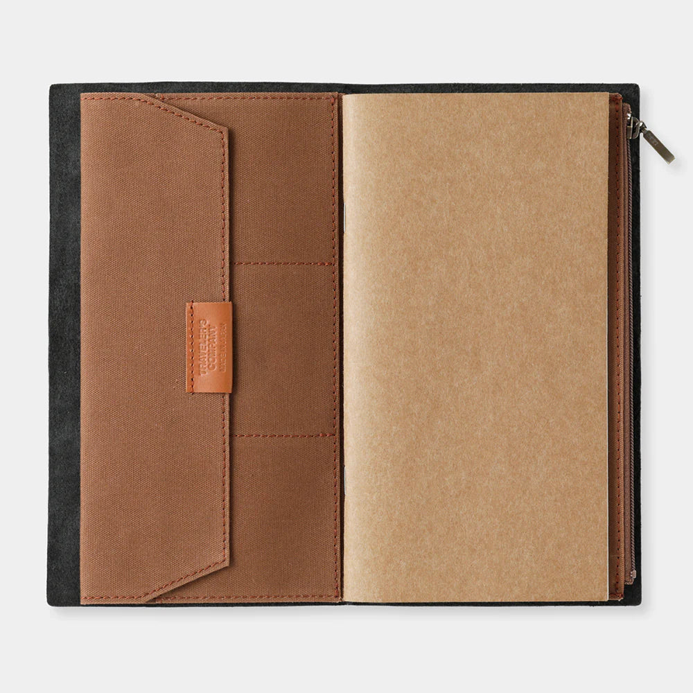 TRAVELER'S notebook Cotton Zipper Case | Regular Size | Coffee