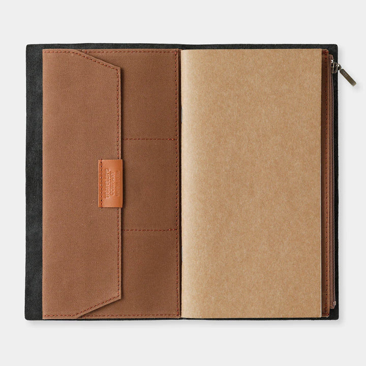 TRAVELER'S notebook Cotton Zipper Case | Regular Size | Coffee