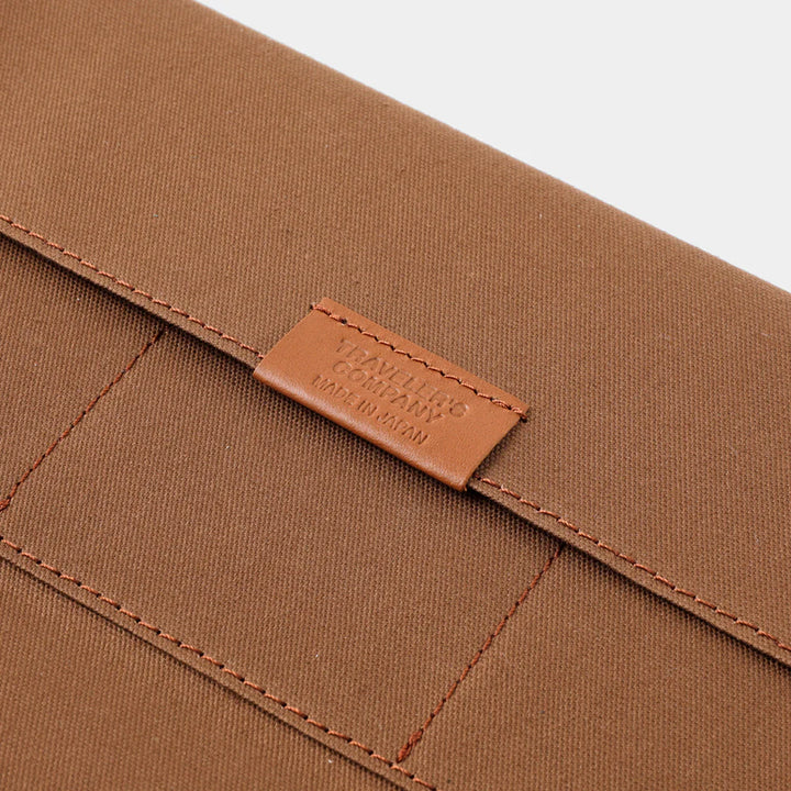 TRAVELER'S notebook Cotton Zipper Case | Regular Size | Coffee