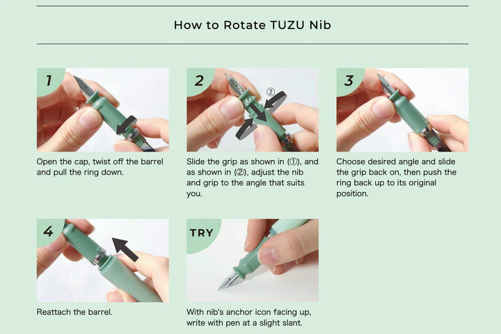 Compass TUZU ADJUST Fountain Pen | Glassy Crystal Sky