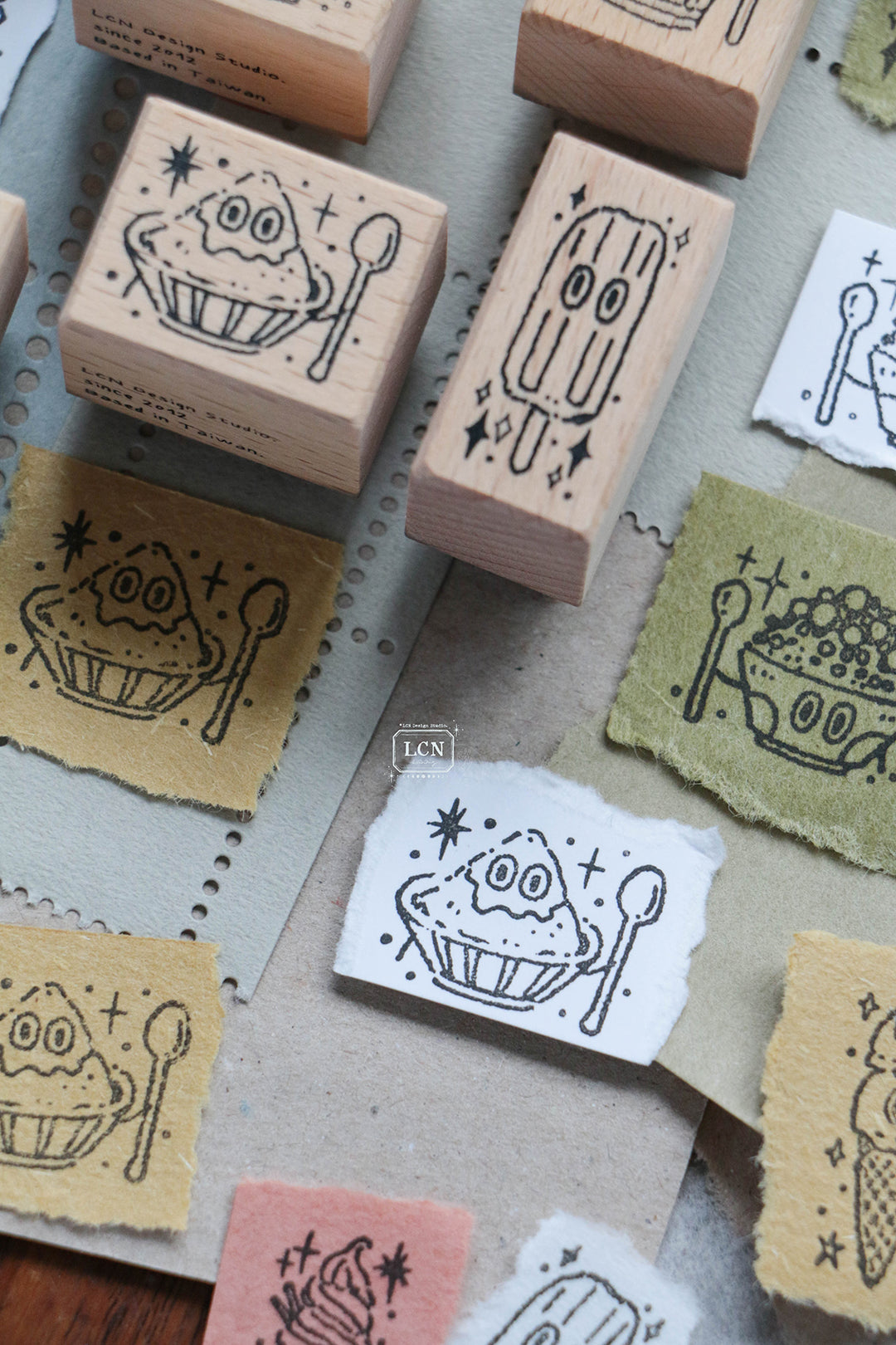 LCN Shaved Snow Mini Wooden Stamp