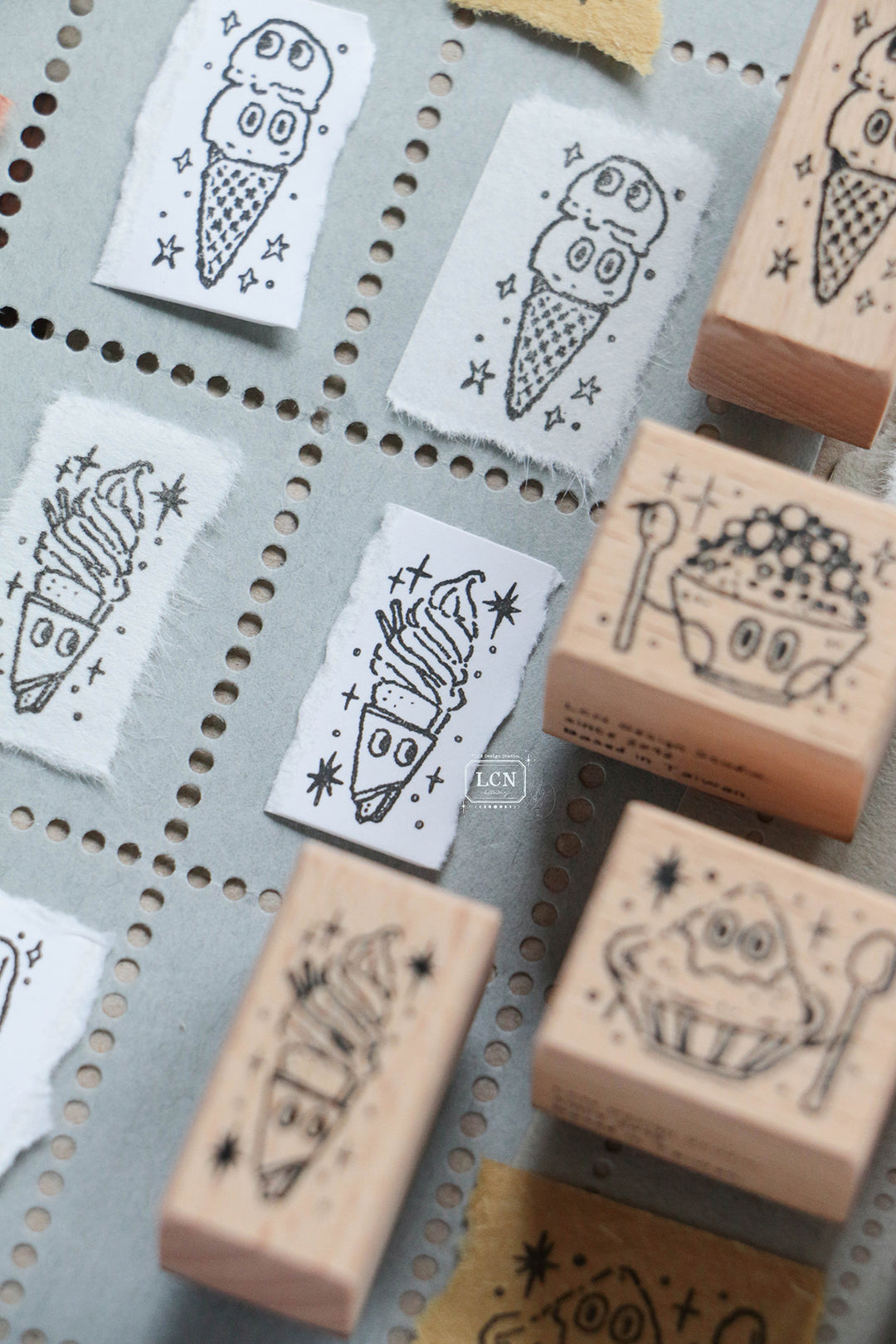 LCN Soft Serve Mini Wooden Stamp