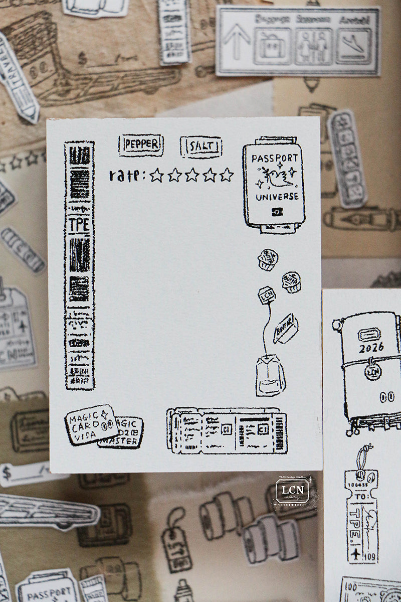 LCN Travel 1 Wooden Stamp Set