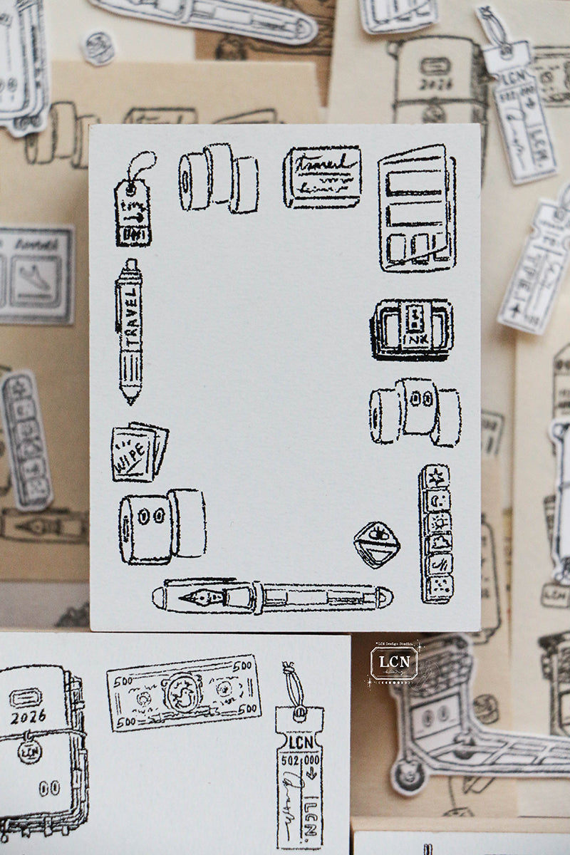 LCN Travel 3 Wooden Stamp Set