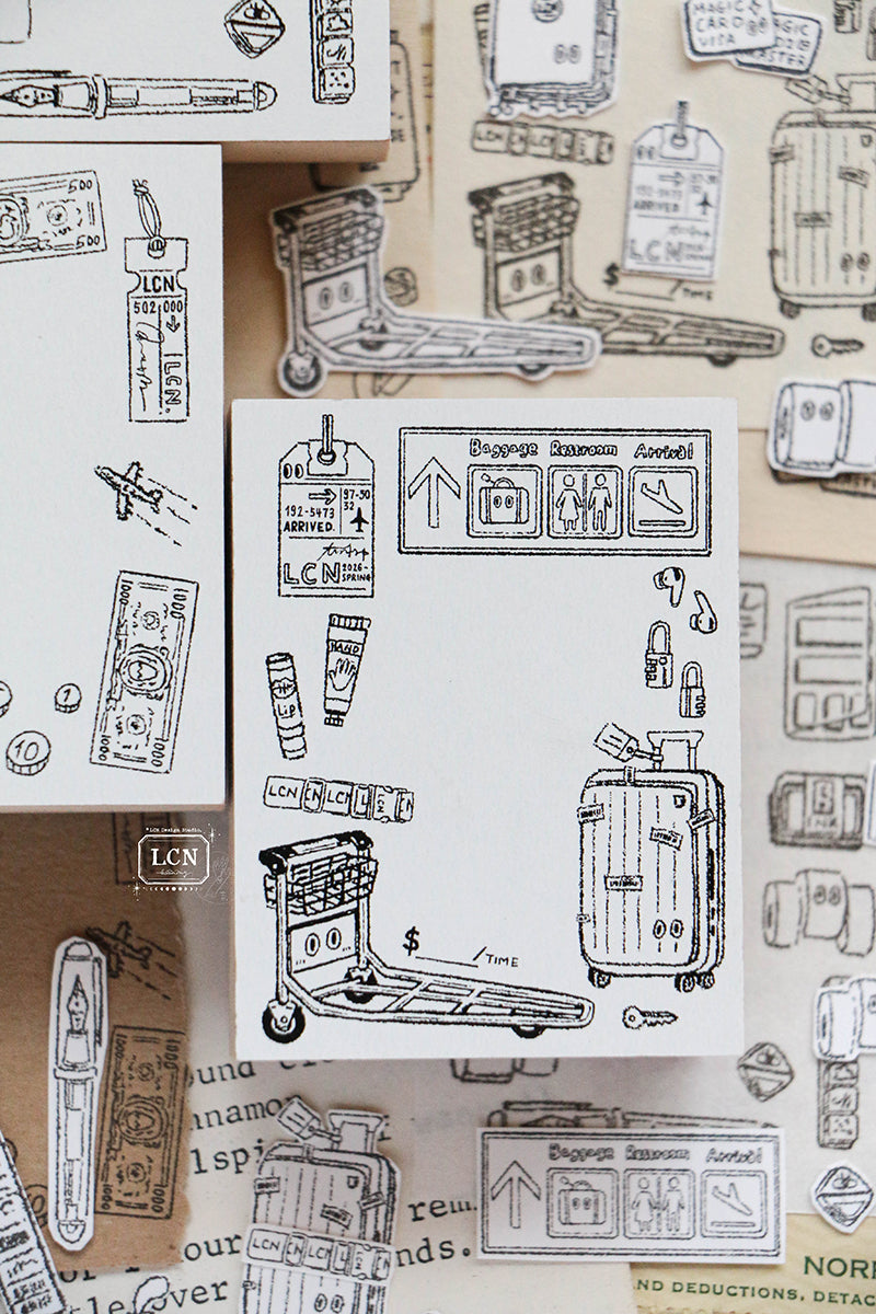 LCN Travel 4 Wooden Stamp Set