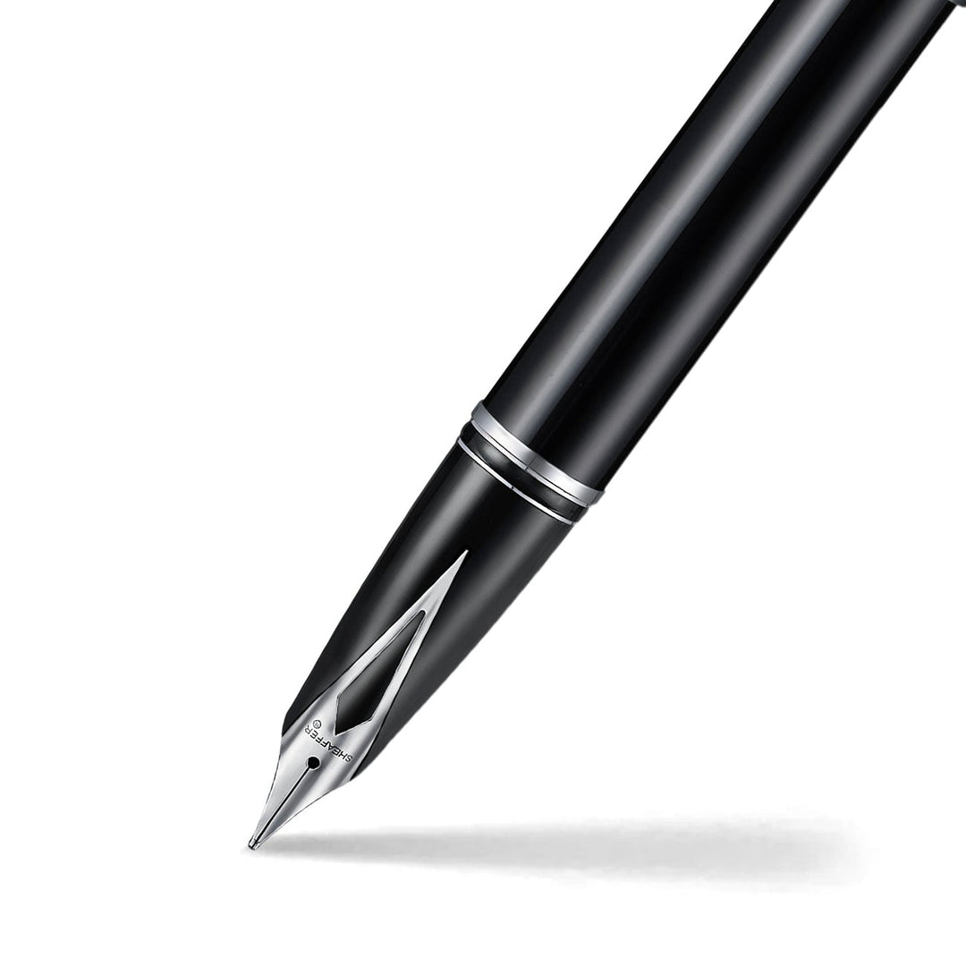 Sheaffer Legacy 9064 Inlaid Nib Fountain Pen | Glossy Black with Chrome-Plated Trim