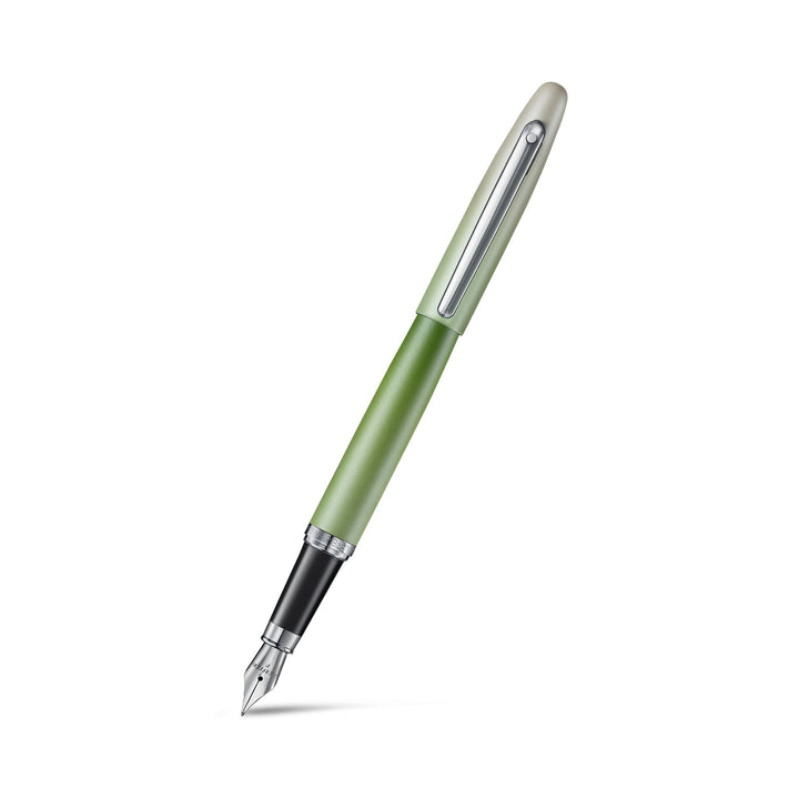 Sheaffer VFM 9431 Matcha Edition Fountain Pen | Green Ombre Gradient with Chrome Trim