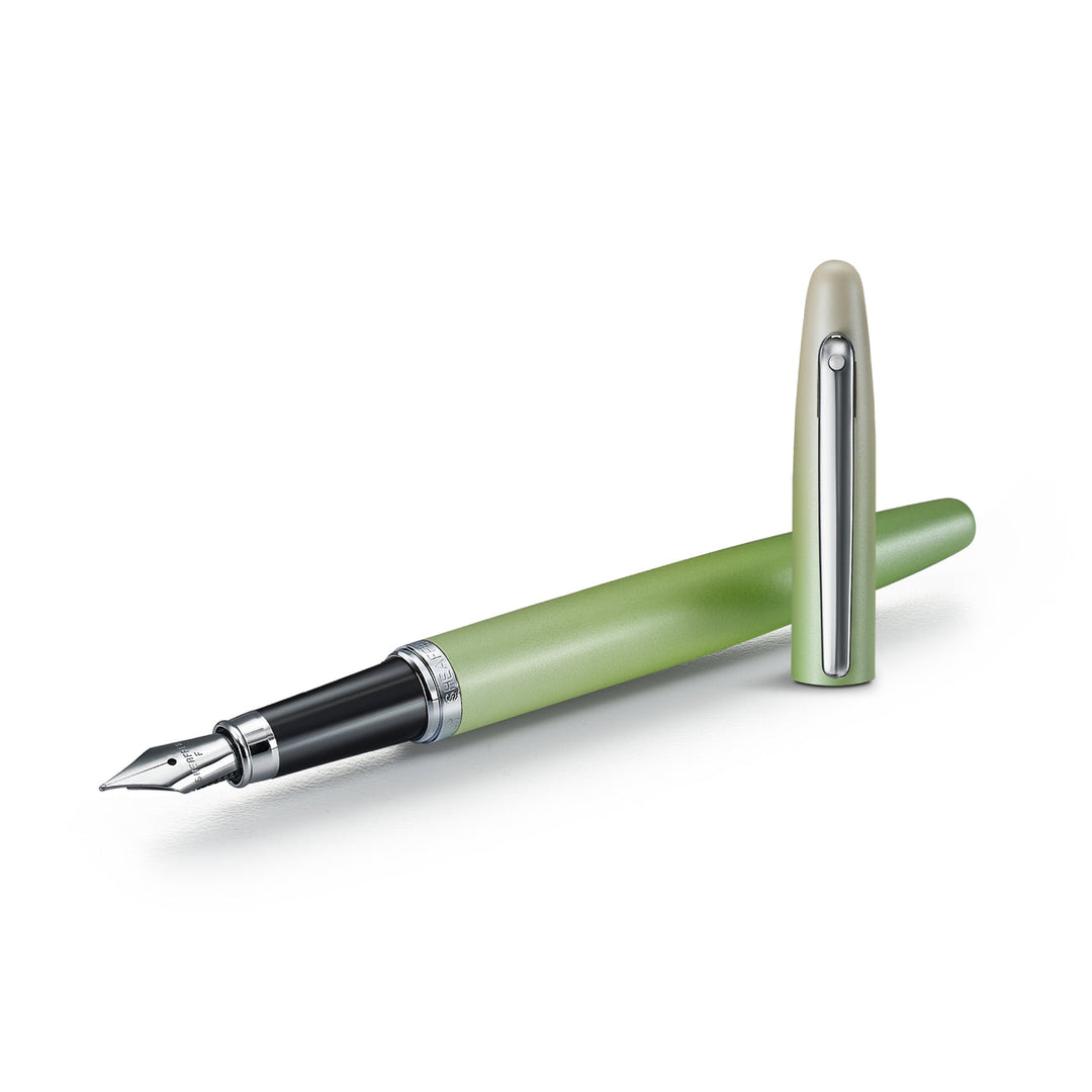 Sheaffer VFM 9431 Matcha Edition Fountain Pen | Green Ombre Gradient with Chrome Trim